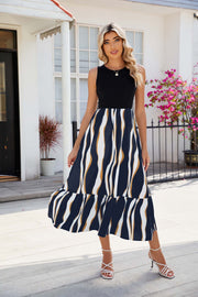 Summer Fashion Striped Print Dresses Womens Clothing