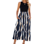 Summer Fashion Striped Print Dresses Womens Clothing